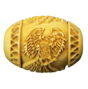 【浮彫】 鳳凰 菱紋入り 柘植樽型 約13×18mm 【穴あり一粒売りビーズ】 / 天然石、パワーストーンの専門店インペリアルオーラ おしゃれ かわいい オシャ...