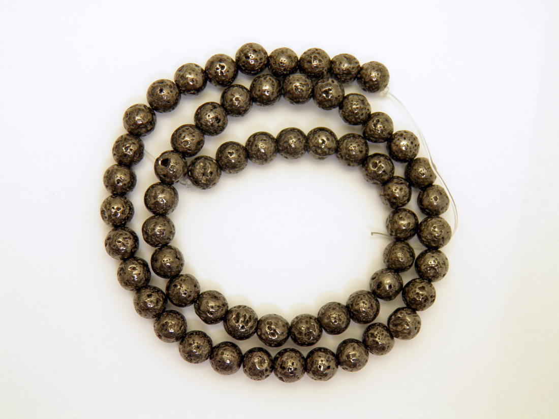 コーティング パワーストーン ラバ(溶岩) 6mm 一連 / インペリアルオーラ ...