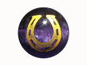 馬蹄 アメジスト (濃い) 彫刻ビーズ 14mm (金彫り) 馬蹄 【彫刻 一粒売りビーズ】天然石 パワーストーン / インペリアルオーラ おしゃれ かわいい ...