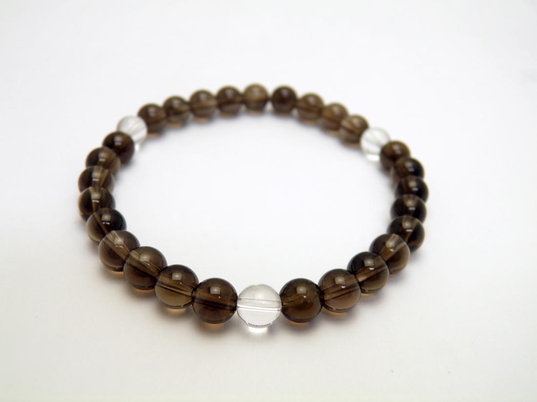 【6mmシンプル3´sブレスレット】 スモーキークォーツ 数珠 ブレスレット レディース&メンズ 天然石 パワーストーン / インペリアルオーラ おしゃれ かわ...