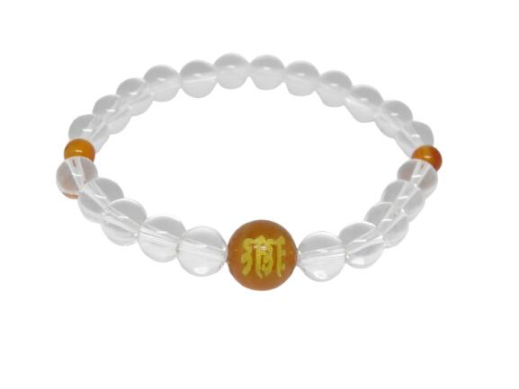 ギャクギャク・聖天(双身の聖天)カーネリアン (金色入り) 梵字玉 12mm ブレスレット 天然石 パワーストーン プチギフト 転勤 退職 お礼 母の日 敬老の...