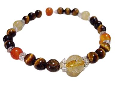 パワーストーン ルチルクォーツ 虎目石 メノウ 水晶 ブレスレット 天然石 パワーストーン / インペリアルオーラ おしゃれ かわいい オシャレ 可愛い プレゼ...