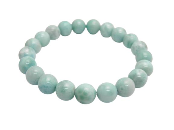 Premium_Endlessブレスレット AA ラリマー 9.4mmブレスレット 現品 三大ヒーリングストーン 送料無料 天然石 パワーストーン プチギフト ...