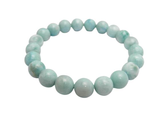 Premium_Endlessブレスレット AA ラリマー 9.4mmブレスレット 現品 三大ヒーリングストーン 送料無料 天然石 パワーストーン / インペリ...