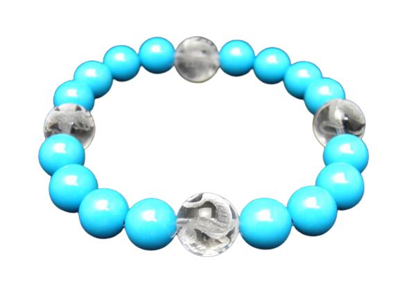 高級四神獣シリーズ 四神獣ブレスレット 水晶素彫り 12mm玉 青龍・朱雀・白虎・玄武 ターコイズ 風水 パワーストーン プチギフト 転勤 退職 お礼 母の日 ...