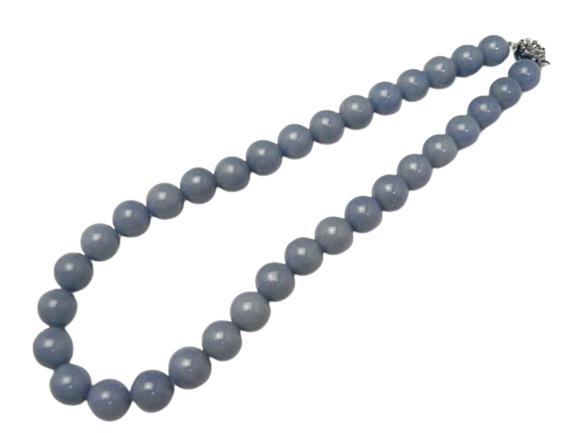 ネックレス エンジェライト12mm 差込タイプクラスプ 天然石 パワーストーン / インペリアルオーラ おしゃれ かわいい オシャレ 可愛い プレゼント ギフト...