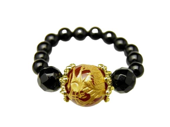 【AR0005シリーズ】金龍彫りリング・指輪 レッドメノウ オニキス 天然石 パワーストーン プチギフト 転勤 退職 お礼 母の日 敬老の日 クリスマス ギフト...