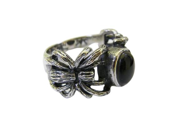 シルバーリング オニキス ユニセックス 19号 指輪 送料無料 天然石 パワーストーン プチギフト 転勤 退職 お礼 母の日 敬老の日 クリスマス ギフト / ...