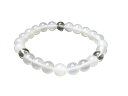 【8mm_Simple_3´sブレスレット】 数珠 ホワイトオニキス 天然石 パワーストーン プチギフト 転勤 退職 お礼 母の日 ギフト / インペリアルオー...