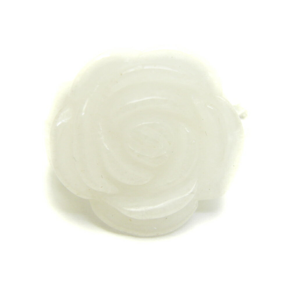 天然石 薔薇 ホワイトジェード リング(指輪) パワーストーン バラ売り フラワーリング パワーストーン プチギフト 転勤 退職 お礼 母の日 敬老の日 クリス...