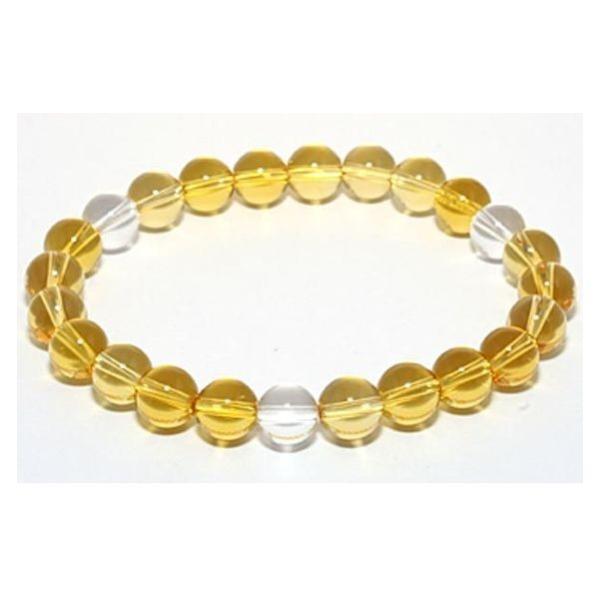 【8mm_Simple_3´sブレスレット】 シトリンクォーツ/黄水晶（Citrine）/太陽の象徴/...