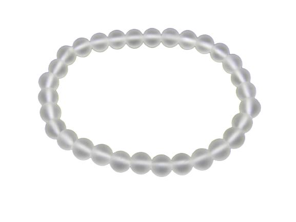 【ENDLESS_6mmブレスレット】 フロスティクォーツ (6mm玉) 天然石 パワーストーン / インペリアルオーラ おしゃれ かわいい オシャレ 可愛い ...