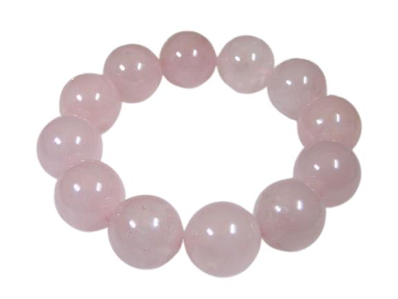 【ENDLESS_16mmブレスレット】 ローズクォーツ AA ブレスレット 16mm 大粒ブレスレット 恋愛運 数珠ブレスレット 天然石 パワーストーン / ...
