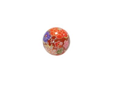 天然石プリントビーズ きく（菊） 10mm メノウ 1個売り / インペリアルオ...