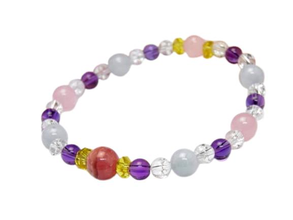 パワーストーン 恋のお守り・インカローズ （ロードクロサイト）10mm デザインブレスレット 数珠 ブレスレット 天然石 パワーストーン / インペリアルオーラ おしゃれ かわいい オシャレ 可愛い プレゼント ギフト 贈り物