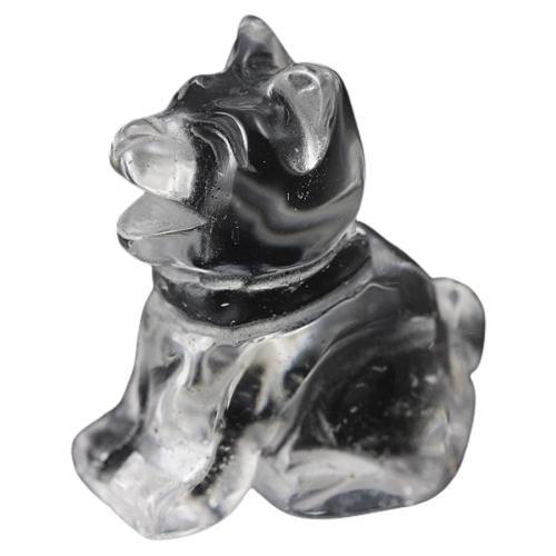 誕生石 4月 【ミニ彫り物】 お座り犬 水晶 天然石 パワーストーン / インペリアルオーラ おしゃれ かわいい オシャレ 可愛い プレゼント ギフト 贈り物