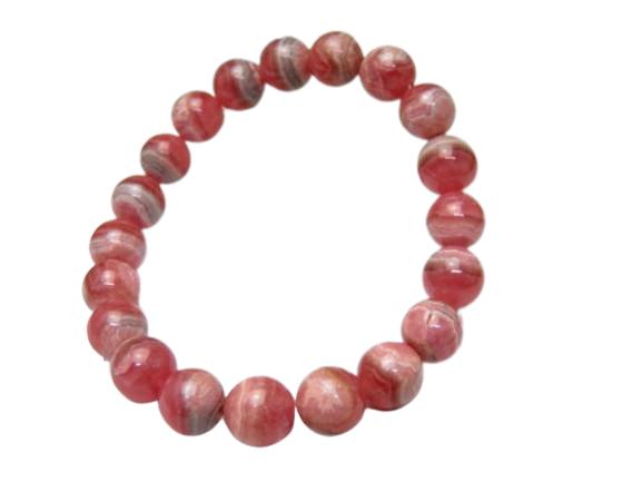 パワーストーン 【Premium_Endlessブレスレット】 インカローズ(ロードクロサイト) 10mm玉ブレスレット ロードクロサイト 天然石 パワーストー...