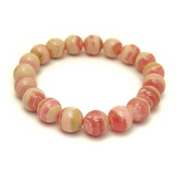 現品 NO2 インカローズ(ロードクロサイト) 10mm玉ブレスレット ロードクロサイト 天然石 パワーストーン / インペリアルオーラ おしゃれ かわいい オ...