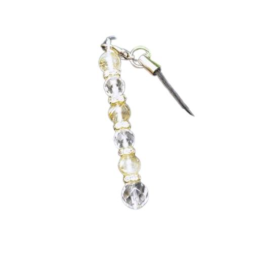 【ストラップ】 ストレートタイプ 水晶&ルチルクォーツ 天然石 パワーストーン プチギフト 転勤 退職 お礼 母の日 ギフト