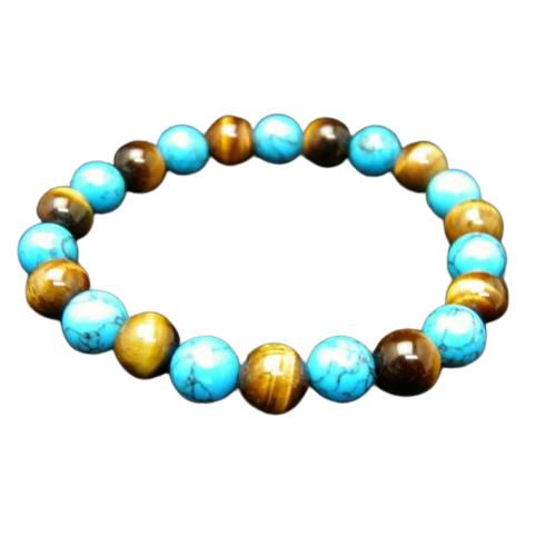 【10mm_Simple_Combiブレスレット】 シンプルブレスレット タイガーアイ ターコイズ 数珠 天然石 パワーストーン プチギフト 転勤 退職 お礼 ...