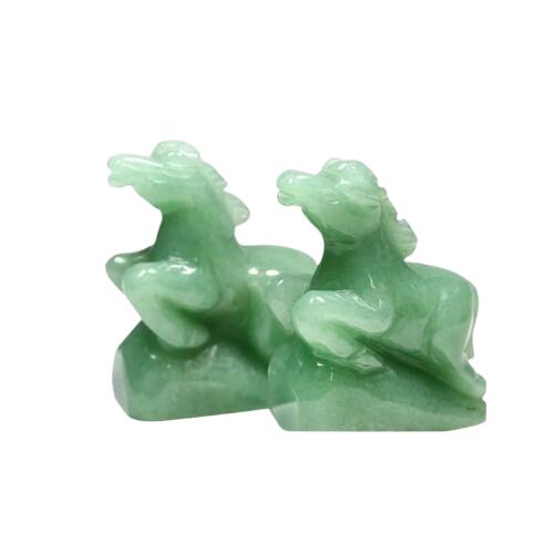  彫刻置物 馬 約50mm アベンチュリン 1個売り 天然石 パワーストーン プ...