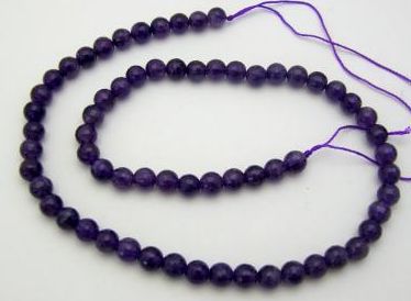 アメジスト(紫水晶) 6mmカット玉 一連 天然石 パワーストーン / インペリアルオーラ おしゃれ かわいい オシャレ 可愛い プレゼント ギフト 贈り物