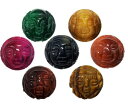 七福神 カラー虎目石 立体手彫り玉セット 12mmセット【彫刻ビーズ】天然石 パワーストーン / インペリアルオーラ おしゃれ かわいい オシャレ 可愛い プレ...
