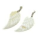 天使の羽 マザーオブパール 約40mm バラ売り ペンダントトップ パワーストーン / インペリアルオーラ おしゃれ かわいい オシャレ 可愛い プレゼント ギ...