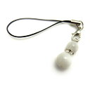 パワーストーン ムーンストーン ひょうたん ストラップ M メンズ・レディース用/厄除け祈願やお守りに ヒョウタン型(瓢箪)の天然石の携帯ストラップ / インペ...