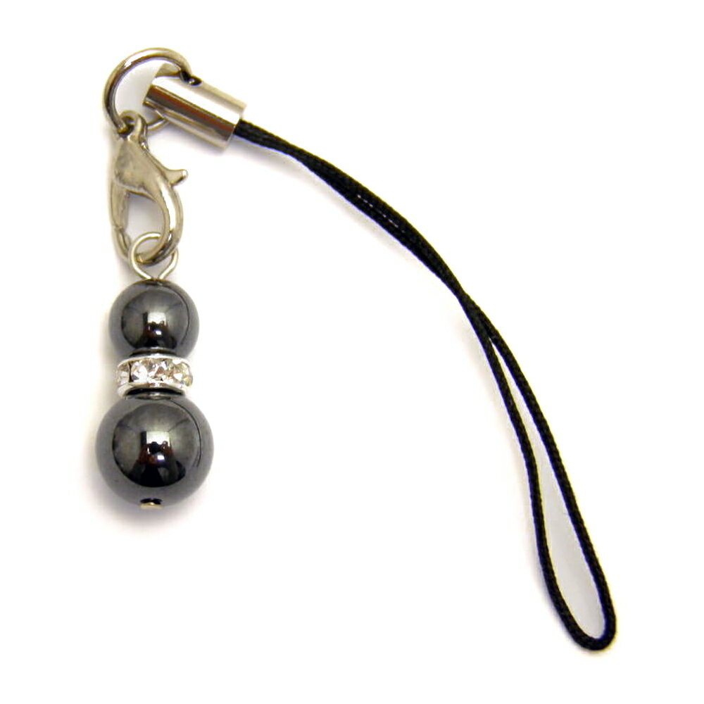 ひょうたんストラップ S ヘマタイト パワーストーンストラップ ひょうたん携帯ストラップ ひょうたんスマホピアス 瓢箪 ひょうたんイヤホンジャック パワーストー...