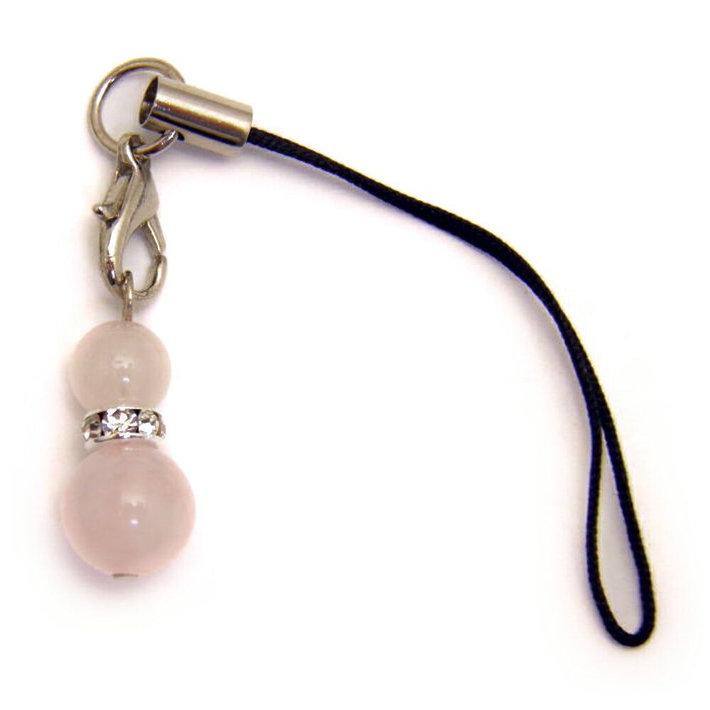 ひょうたんストラップ S ローズクォーツ パワーストーンストラップ ひょうたん携帯ストラップ ひょうたんスマホピアス 瓢箪 ひょうたんイヤホンジャック パワース...