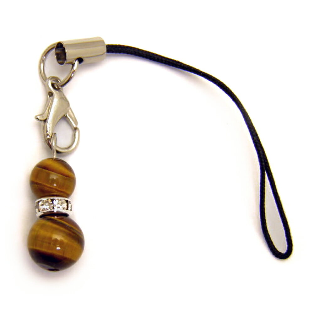 ひょうたんストラップ S タイガーアイ パワーストーンストラップ ひょうたん携帯ストラップ ひょうたんスマホピアス 瓢箪 ひょうたんイヤホンジャック パワースト...