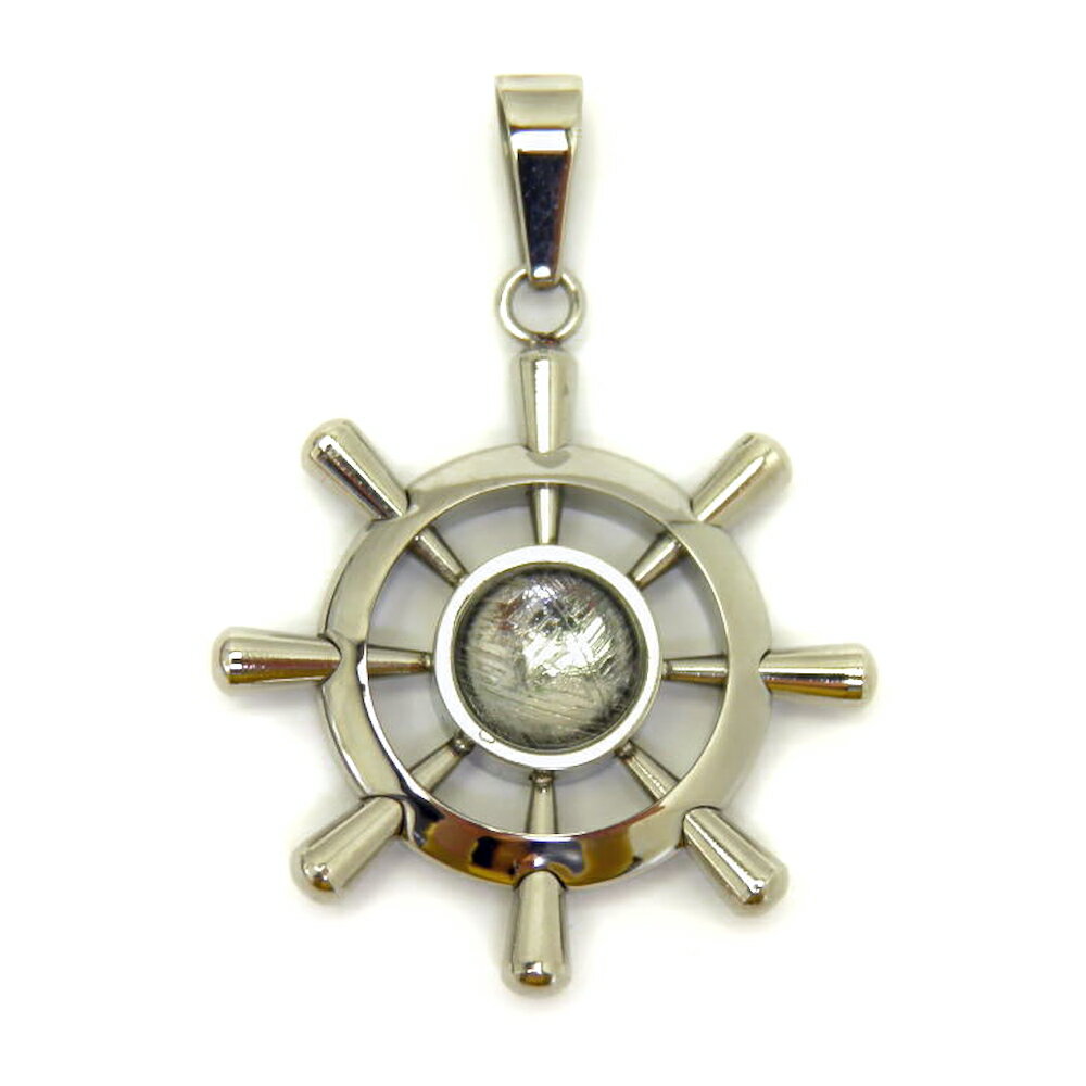 メテオライト(ギベオン隕石)舵モチーフペンダントトップ 縦約28mm 送料無料 天然石 パワーストーン プチギフト 転勤 退職 お礼 母の日 敬老の日 ギフト ...