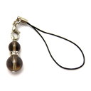 ひょうたんストラップ M スモーキークォーツ パワーストーンストラップ ひょうたん携帯ストラップ ひょうたんスマホピアス 瓢箪 ひょうたんイヤホンジャック パワ...