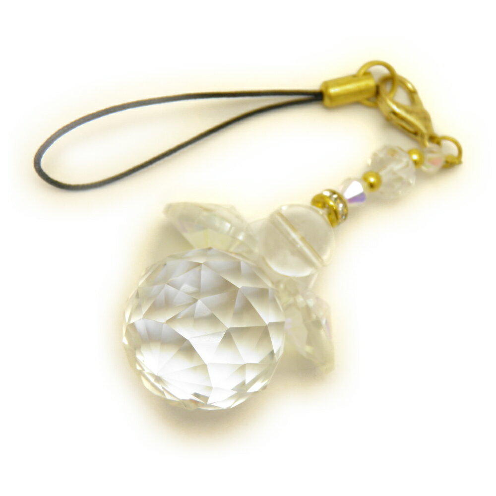 【ストラップ】サンキャッチャー 天使 水晶 (クリスタル)プチギフト 転勤 退職 お礼 母の日 ギフト / 天然石、パワーストーンの専門店インペリアルオーラ お...