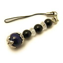 【ストラップ】 ストレートタイプ ラピスラズリ&モリオン(黒水晶)AAA プチギフト 転勤 退職 お礼 母の日 ギフト / 天然石、パワーストーンの専門店インペ...