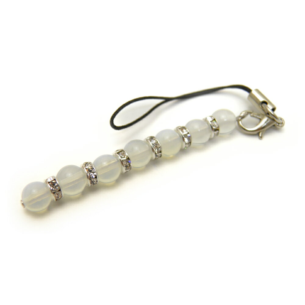 【ストラップ】 ストレートタイプ オブシディアンオパール 7ポイント お一人様1点まで パワーストーン / インペリアルオーラ おしゃれ かわいい オシャレ 可...