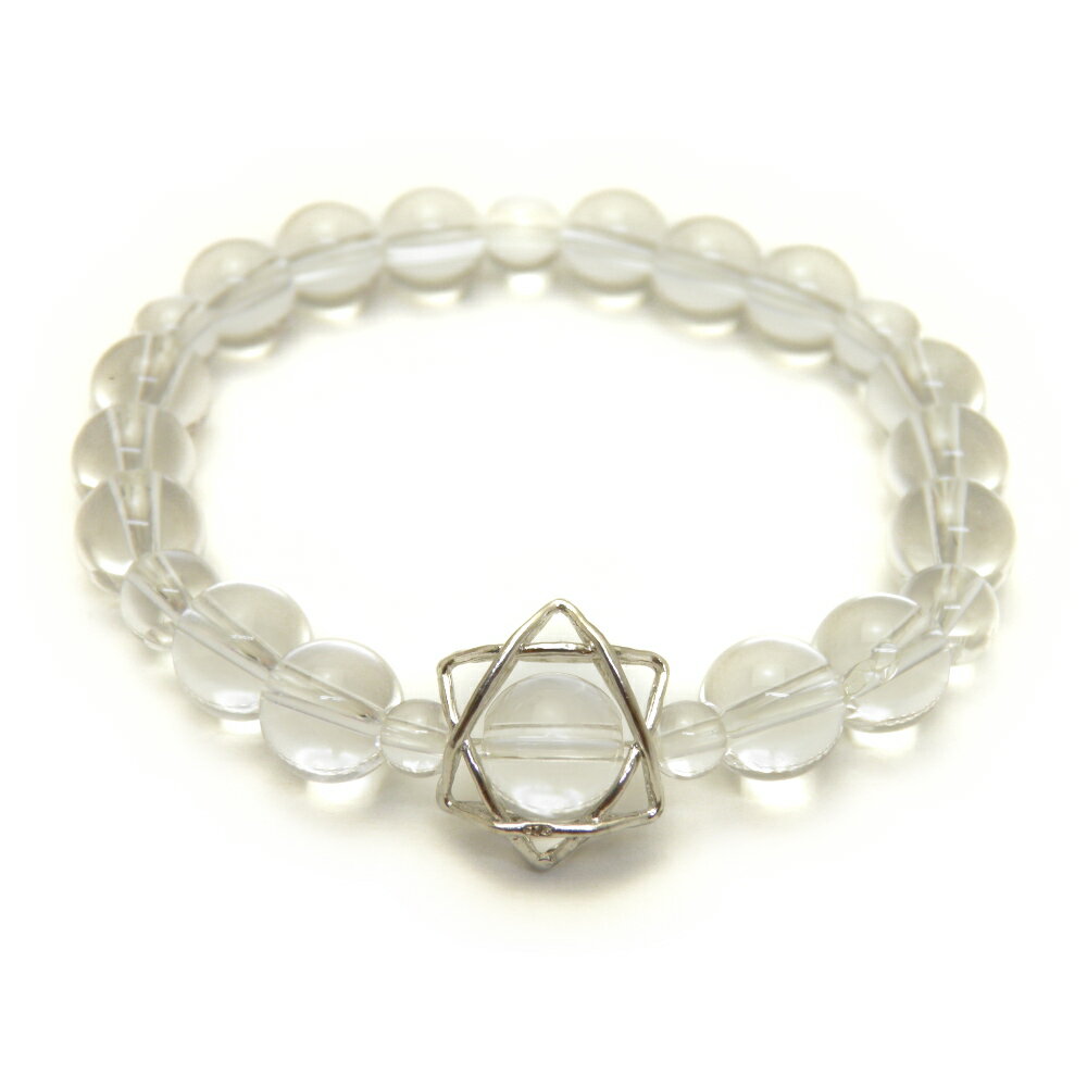 六芒星 ブレスレット 誕生石 1月 水晶 Hexagram ヘキサグラム 天然石 パワーストーン プチギフト 転勤 退職 お礼 母の日 ギフト / インペリアル...
