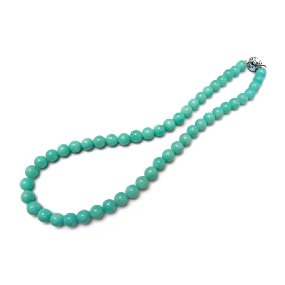ネックレス アマゾナイト ペルー産 3A 8mm 差込タイプクラスプ パワーストーン / インペリアルオーラ おしゃれ かわいい オシャレ 可愛い プレゼント ...