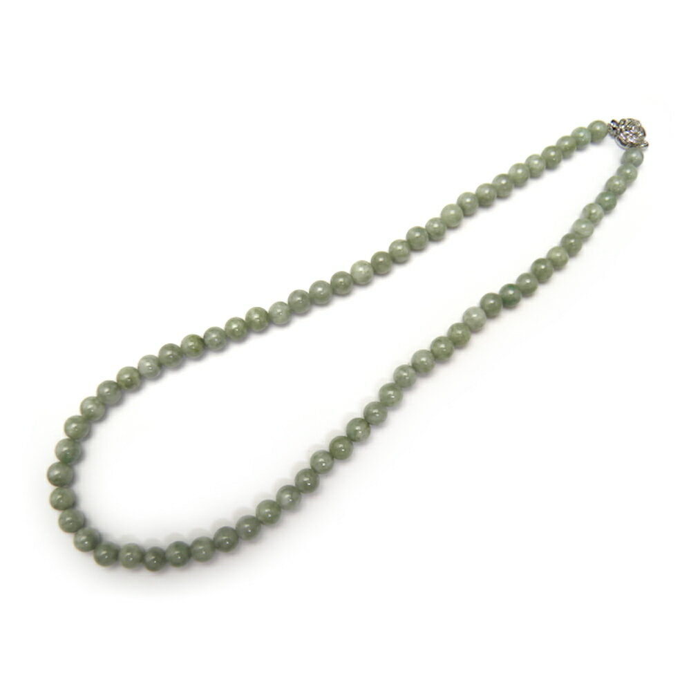 ネックレス 翡翠 3A 6mm 差込タイプクラスプ 天然石 風水 パワーストーン ...