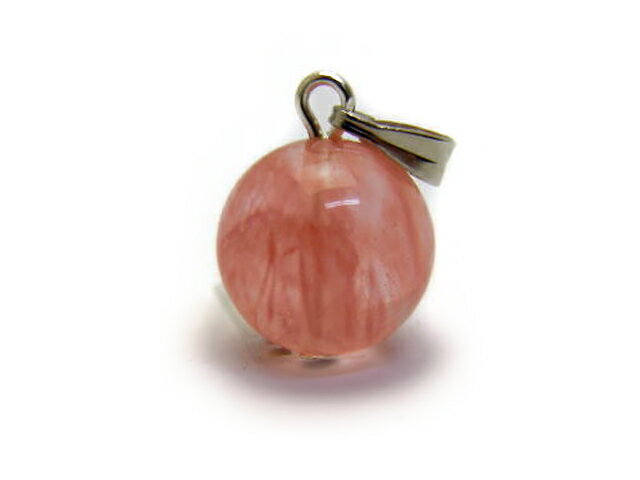 丸玉ペンダントトップ ペンダントヘッド パワーストーン バラ売り チェリークォーツ 10mm パワーストーン / インペリアルオーラ おしゃれ かわいい オシャ...