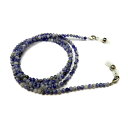 天然石 ソーダライト 3mm玉 丸玉 メガネチェーン パワーストーン 置き忘れ防止 めがねホルダー メガネストラップ 眼鏡コード メンズ レディース 父の日 母...