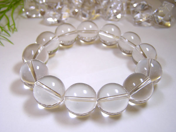 16ミリ玉を使ったボリュームたっぷりのブレスがこの価格で！！　天然石ブレスレット｜クリスタル｜ブレスレット本水晶｜16mm大粒ブレス｜送料無料｜52％OFF10P18Aug09