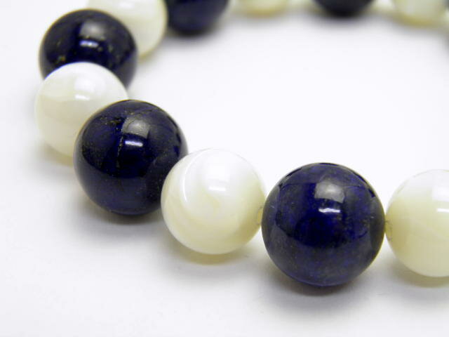 ラピスラズリ ラピスラズリ AA+ 14mm マザーオブパール 12mm ブレスレット 送料無料 天然石 パワーストーン プチギフト 転勤 退職 お礼 母の日 敬老の日 クリスマス ギフト / インペリアルオーラ おしゃれ かわいい オシャレ 可愛い プレゼント ギフト 贈り物