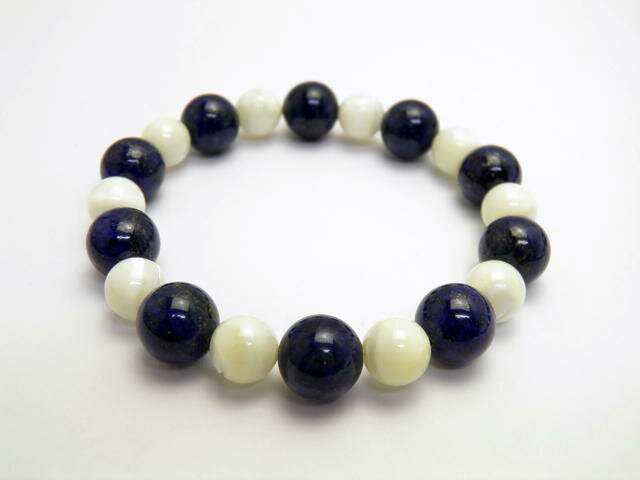 ラピスラズリ ラピスラズリ AA+ 12mm マザーオブパール 10mm ブレスレット 送料無料 天然石 パワーストーン プチギフト 転勤 退職 お礼 母の日 敬老の日 クリスマス ギフト / インペリアルオーラ おしゃれ かわいい オシャレ 可愛い プレゼント ギフト 贈り物