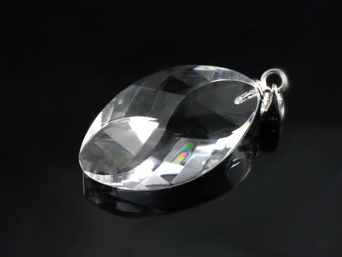 カット水晶ペンダントトップ インフィニティカット 水晶（クリスタル）天然石 パワーストーン プチギフト 転勤 退職 お礼 母の日 ギフト / インペリアルオーラ おしゃれ かわいい オシャレ 可愛い プレゼント ギフト 贈り物