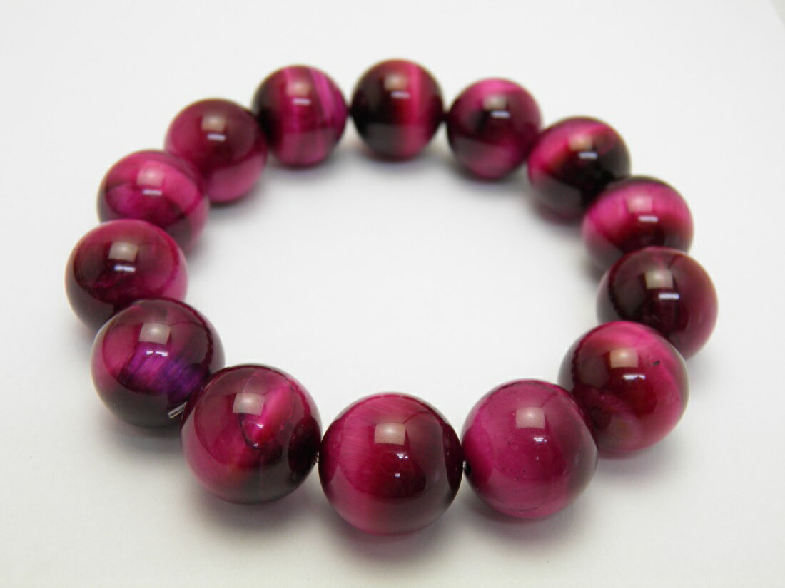 レッドパープルタイガーアイ（ピンクタイガーアイ）AAA 16mm ブレスレット 天然石 パワーストーン / インペリアルオーラ おしゃれ かわいい オシャレ 可愛い プレゼント ギフト 贈り物