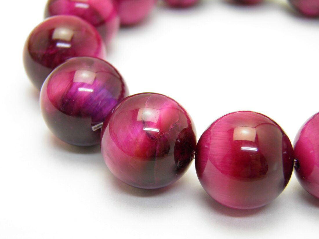 レッドパープルタイガーアイ（ピンクタイガーアイ）AAA 16mm ブレスレット 天然石 パワーストーン / インペリアルオーラ おしゃれ かわいい オシャレ 可愛い プレゼント ギフト 贈り物