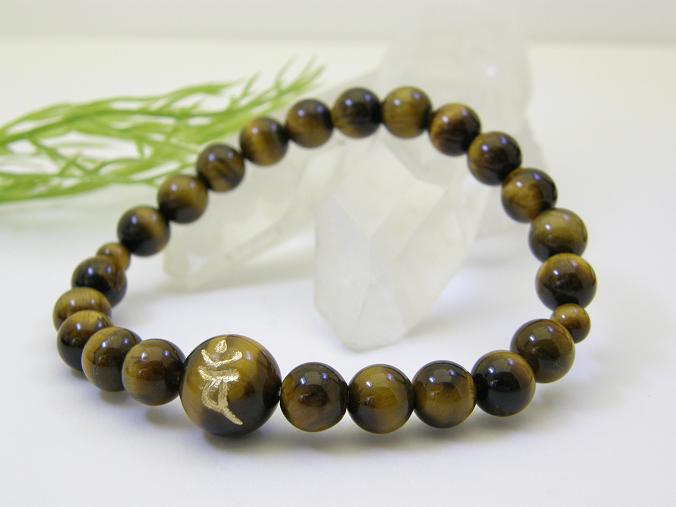 梵字 タイガーアイ ブレスレット さる・ひつじ年生まれ / 天然石、パワーストーンの専門店インペリアルオーラ おしゃれ かわいい オシャレ 可愛い プレゼント ...