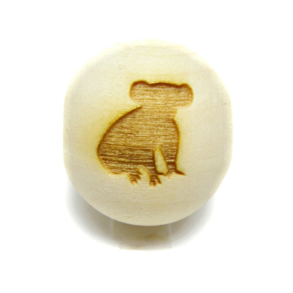 ツガ 栂 コアラ 20mm 横穴 彫刻ビーズ・彫りビーズ 手作りにオススメ！ 天然石 パワーストーン / インペリアルオーラ おしゃれ かわいい オシャレ 可愛い プレゼント ギフト 贈り物